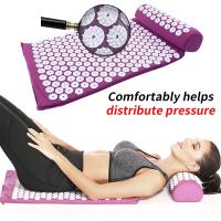 ✳⊙ Yoga Acupressure Mat Neck Massager Cushion Kuznetsov 39;s Applicator Back Pain Relief Needle Pad Eco Pranamat Pillow Set Gift Bag