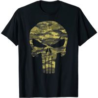 HOT ITEM!!Family Tee Couple Tee Marvel The Punisher Camouflage Skull Symbol T-Shirt