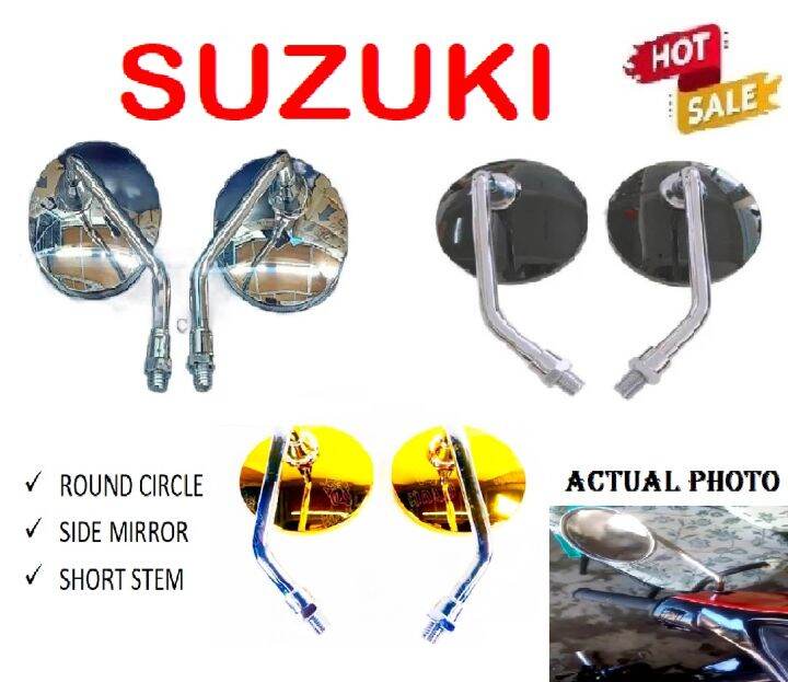 SUZUKI AVENIS 125 CIRCLE SIDE MIRROR MOTORCYCLE ROUND TYPE SHORT STEM