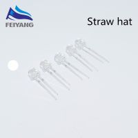 【CW】 100pc 5mm straw hat led diode yellow red blue green white (4.8mm) leds Warm IR-940nm Pink UV