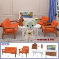 ❄ Dollhouse Pretend scene With doll Miniature Furniture Family Scene Livingroom Kitchen Creative Ideas Kids Toys