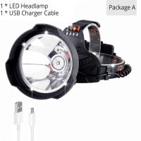 LED Headlamp Headlight USB Rechargeable LED Hardhat Light Head lamp light by 18650 Fishing Hunting