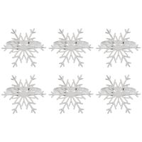 6 Pieces Snowflake Napkin Rings Christmas Snowflake Napkin Holder Rings for Christmas Holiday Table Decoration