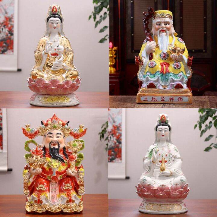 Wholesale Buddha Statues Family Worship TU DI GONG God Of Wealth PING