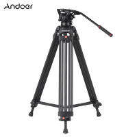 Andoer D1801 Professional Photography Tripod Stand Aluminium Alloy With 360 ° Panorama Fluid Hydraulic Bowl Head 3-Section Extendable Max.height 180Cm/71in Load Capacity 10Kg/22lbs For DSLR Cameras Camcorders