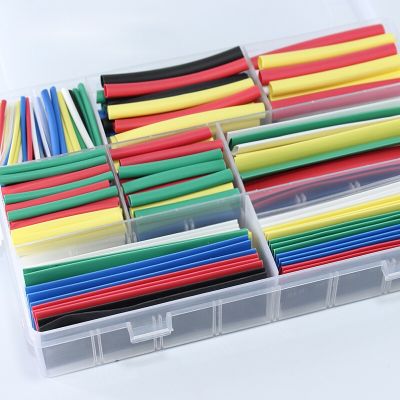 Exquisite Heat Shrink Tube set box Heat Shrinking Cable Sleeving  Polyolefin Shrink Tube Wire Insulated heat shrink tubing kit Cable Management