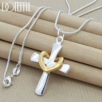 【hot】┅◙✑  DOTEFFIL 925 Sterling Inch Snake Chain Pendant Necklace  Woman Wedding Engagement Jewelry