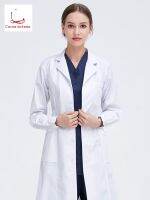 【YF】 coat long sleeve doctor female male nurse winter short slim experimental drugstore work cloth