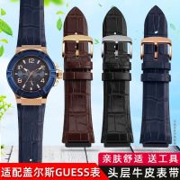 Suitable for GUESS Gails Leather Watch Strap Male W0040G3/0247G3/0040G7 Leather Bracelet 22mm