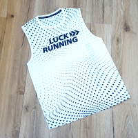 เสื้อวิ่งแขนกุด (ชญ) Luck running ผ้า DryTech มีรูระบายอากาศ น้ำหนักเบา ใส่สบายและไม่อมเหงื่อ (S11)