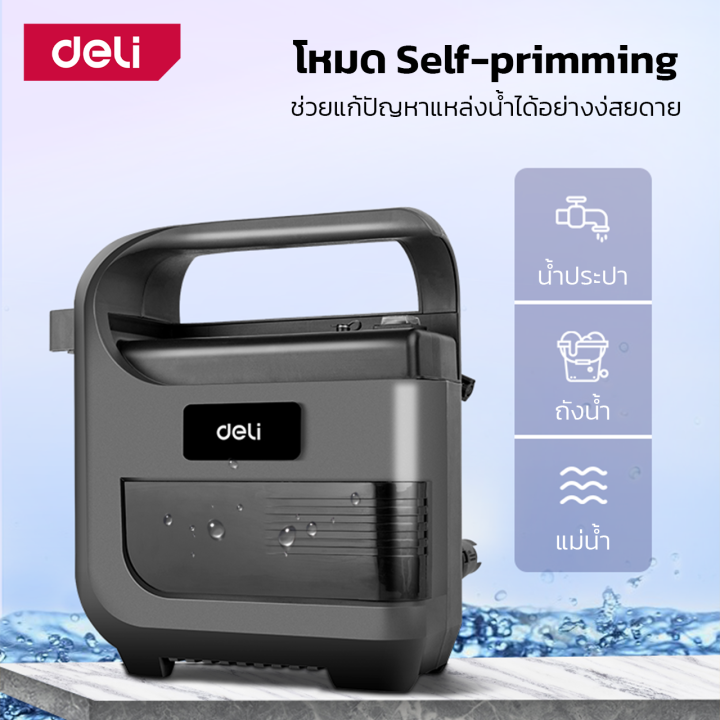 deli-เครื่องฉีดน้ำแรงดันสูง-เครื่องล้างรถ-เครื่องอัดฉีด-ฉีดน้ำแรงดัน-เครื่องฉีดน้ำแรงดัน-18v-ล้างสะอาด-powered-washer