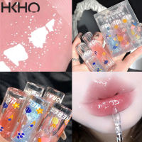 HKHO Moisturizing Lip Gloss โปร่งใส Lip Oil Water Light Mirror Glass Lip Glaze Lip Care Oil Lip Balm
