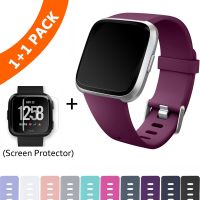 (CALGY Phone protection)เปลี่ยนวงสำหรับ Fitbit Versa/versa Lite Starp ซิลิโคนอ่อนนุ่มกันน้ำอุปกรณ์เสริมข้อมือสายรัดสำหรับ Fit Bit Versa สร้อยข้อมือ