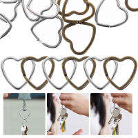 Chaoshihui 40pcs โลหะรูปหัวใจแยกวงแหวนวงแหวนวงแหวน DIY แหวนพวงกุญแจคีย์คีย์วงแหวน