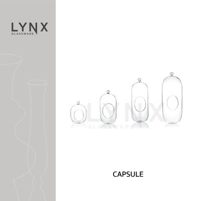 LYNX -  Capsule -  แจกันแขวน Terrarium ทรงแคปซูล เนื้อใส มี 4 ขนาด