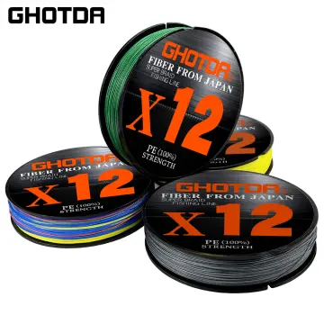 ANGRYFISH Diominate PE Line 4 Strands Braided 100m/109yds Super Strong  Fishing Line 10LB-80LB Black