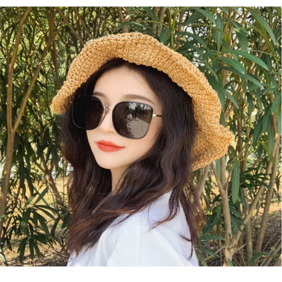 Korean Brand GM Sunglasses Women Man Fashion Square Oversized Black Beige Sun Glasses UV400 Retro Metal Versatile Shades Mirror