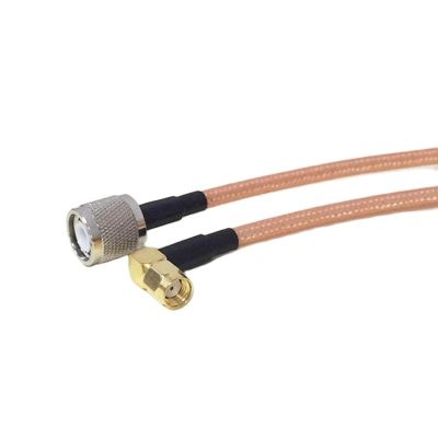 RF Coaxial Cable RG142 TNC Male to RP SMA Plug 90 Degree Pigtail Adapter 50cm /100cm Low Loss for WIFI