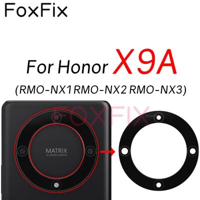 สำหรับ Honor X9A อะไหล่กระจกกล้องถ่ายรูปหลังด้านหลังพร้อมสติ๊กเกอร์กาว RMO-NX1 RMO-NX3 RMO-NX2