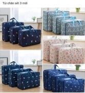 SET 3 TÚI ĐỰNG CHĂN MÀN QUẦN ÁO HỌA TIẾT, CHẤT LIỆU CHỐNG THẤM NƯỚC