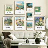 Vintage Town Village Scenery Wall Art ภาพวาดผ้าใบ Nordic โปสเตอร์และพิมพ์ภาพผนังสำหรับตกแต่งห้องนั่งเล่นโดย Paul Cezanne