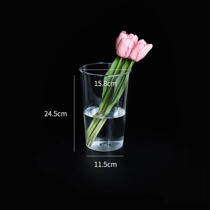 flower-arranging-bucket-european-style-simplicity-acrylic-vase-material-quality-high-transparency-fall-prevention