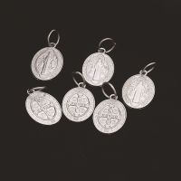 【CW】﹍❦  10Pcs Catholic CSPB St. Benedict Medal Pendant Metal Exorcism Charms Necklace Ornament Accessories