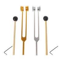 128HZ อลูมิเนียมอัลลอยด์เงิน Tuning Fork Hammer Ball Diagnostic Set