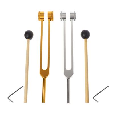 128HZ อลูมิเนียมอัลลอยด์เงิน Tuning Fork Hammer Ball Diagnostic Set