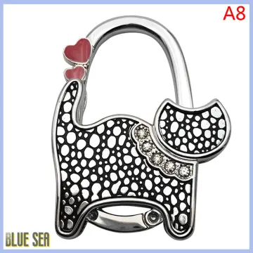 Folding Bag Handbag Hook Purse Tote Flower Shape Metal Bag Table Hanger  Holder