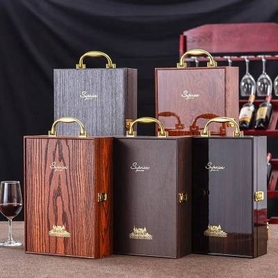 กล่องเก็บขวดไวน์ 2ช่อง รุ่นไม้ ZB-2108 กล่องเก็บขวดไวน์ 2ช่อง กล่องใส่ไวน์ กล่องของขวัญไวน์