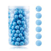 105Pcs Silicone Beads, 15Mm Bulk Round Silicone Beads Loose Beads for Necklace Bracelet Lanyard Keychain Making