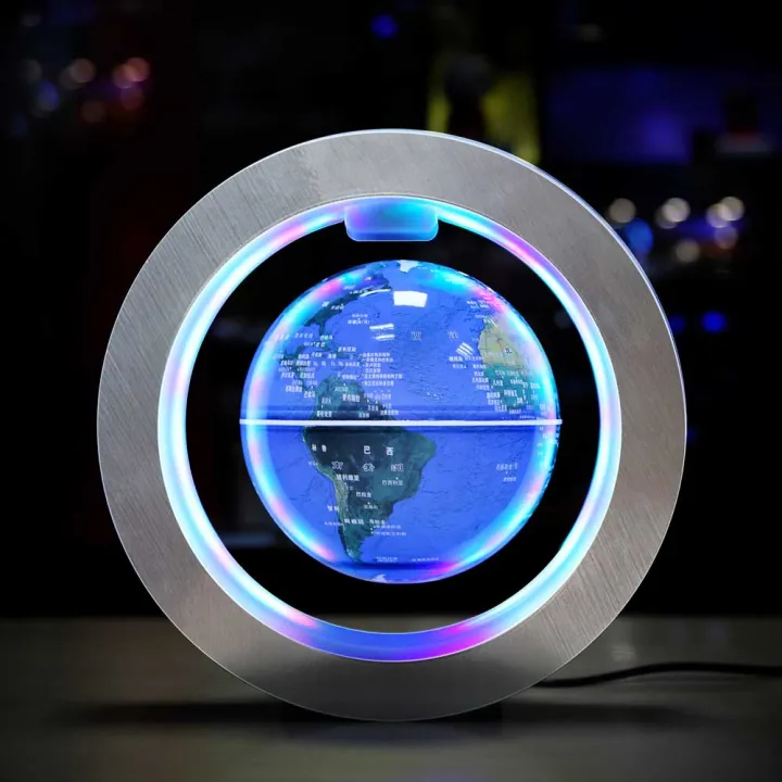 thumbnail image 2 of Floating Geographic Globes Magnetic Levitation Floating World Map 2 of 12