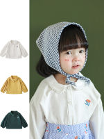 Spring New Children Clothes Baby Girls Lapel Long Sleeve Embroidered Lace Doll Collar Shirt