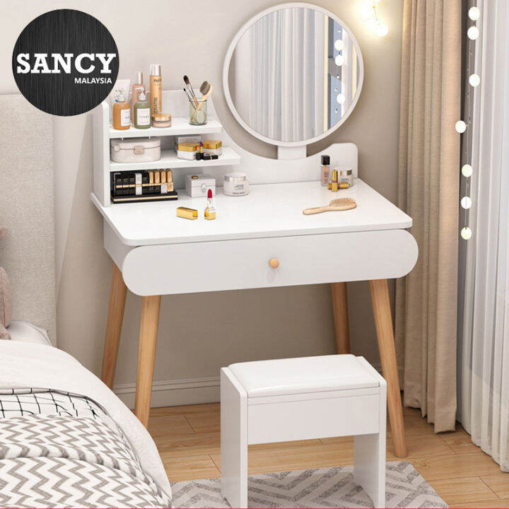 SANCY Dressing Table Bedroom Nordic Table Storage Minimalist