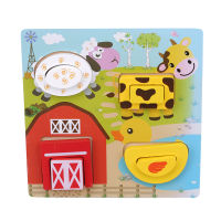 Cartoon Animal Puzzles Wooden Puzzle Jigsaw Wooden Toys For Children Inligence Kids Children Educational Toy