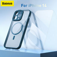 Baseus Magnetic Phone Case 2022 New Transparent Magnet Back Cover Shockproof Protective Back Cover For iPone 14 Plus iPhone 14 Pro Max Free Gift