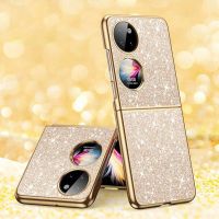 Glitter Case For Huawei P50 Pocket Case Blingbling &amp; Plating Coque For Huawei P50Pocket Cover Soft TPU Phone Protector