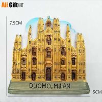 Italy 1Pcs Hot Sale Milan Cathedral Of Aromatherapy Hand-Painted 3D Fridge Magnets Travel Souvenirs Magnetic Sticker