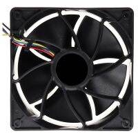 6500RPM 12V/1.85A Computer CPU Cooling Fan 4-Pin Connector PWM Temperature Control for Antminer Bitmain S7 S9 Black