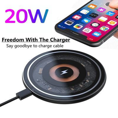 20W Wireless Charger Pad for iPhone 14 13 12 11 X Pro Max Samsung S22 S21 Xiaomi Induction Type C Fast Wireless Charging Station Wall Chargers
