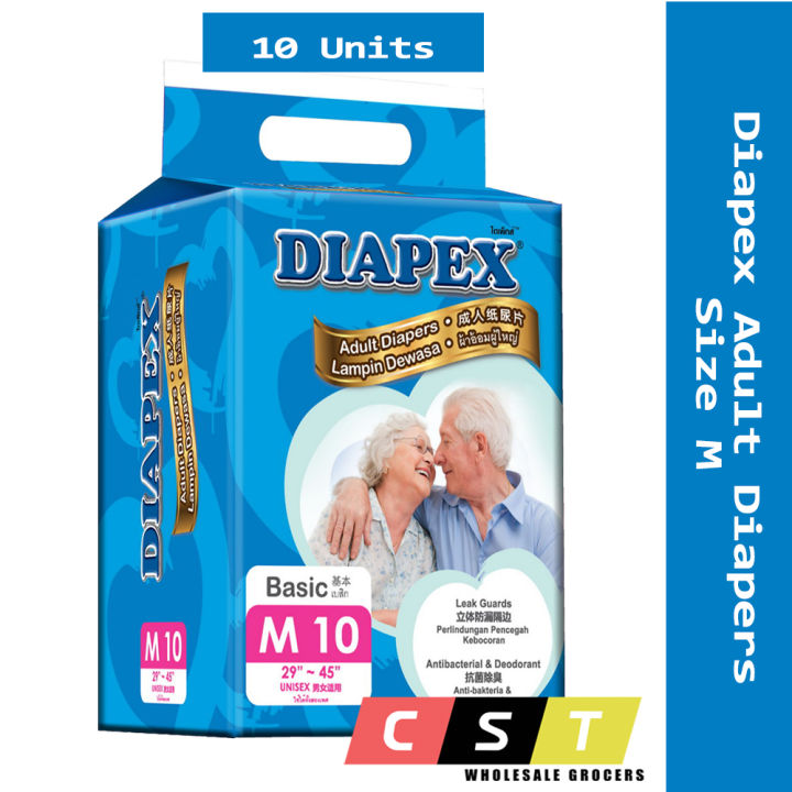 [10 Units] Diapex Adult Diapers Size M10 | Lazada