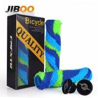 JIBOO Silicone MTB Bike Grips 124mm Anti-skid Shock-absorbing Soft Bicycle Handlebar Grips Cycling Parts Accessories Manopole Handlebars