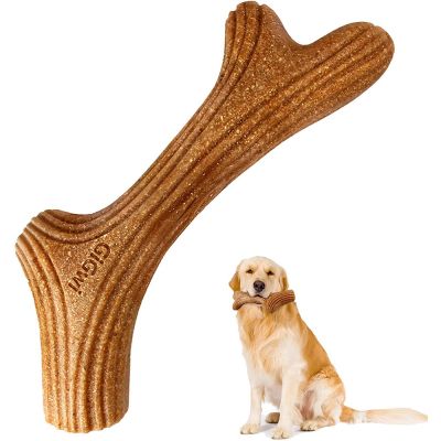 Dog Chew Toy Almost Indestructible Dog Dental Chews Stick Antler Design Dog Bone Dogs Gift Tough Dog Toys for Aggressive Chewers Toys
