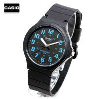 Velashop Casio นาฬิกาข้อมือผู้ชาย สายเรซิ่น สีดำ รุ่น MW-240-2BVDF, MW-240-2B, MW-240, MW240