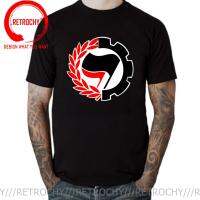 Antifaschistische Aktion Left Antifa Antifascism Antifascist Mens T Shirt Men Anarchy Tee Shirt Antifa Flag Logo T Shirt