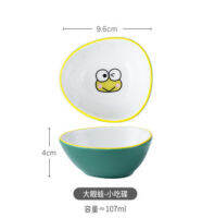 Kitty ceramics Bowl breakfast Korean bowl Saucer Dessert Seasoning dish Children tableware Kitchen Household Dinnerware