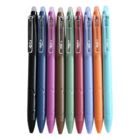 【living stationery】วินเทจ9สีปากกาหมึกเจลลบได้0.5มม. Erasable GelRetractable (ยางลบที่ด้านล่างของร่างกาย)