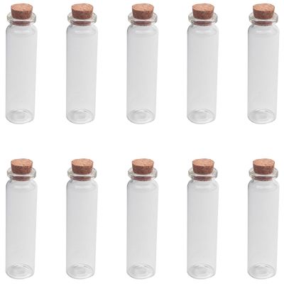 10 Pcs 20ml Mini clear wishing Bottle Message Glass Vial With Cork Home Decor