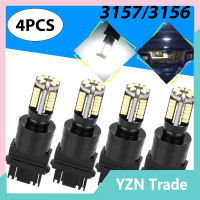 4ชิ้น3157 3156 57-smd ไฟ Led รถยนต์ไฟเบรคหลังถอยหลังหลอดไฟสัญญาณเลี้ยว10W 6000K 360องศา【fast】